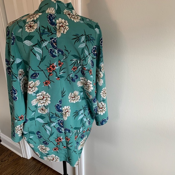 PRIMARK FLORAL TOP JACKET BEACH COVER like new - Picture 4 of 8